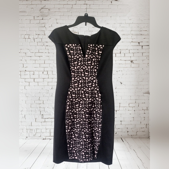 Connected Apparel Black And Pink. Dress - Picture 1 of 6